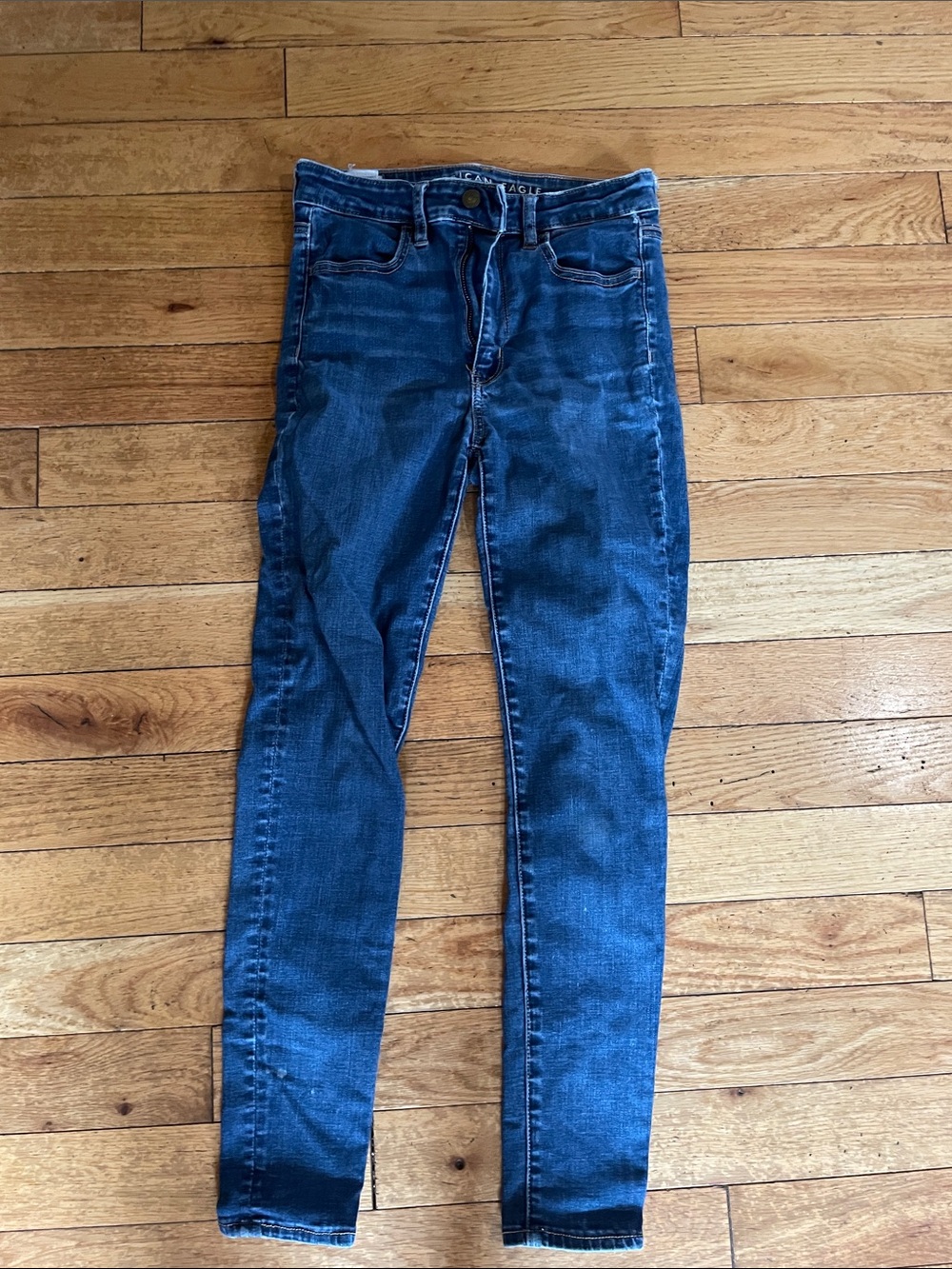 American Eagle Outfitters Women's Dark Blue Skinny Jeans